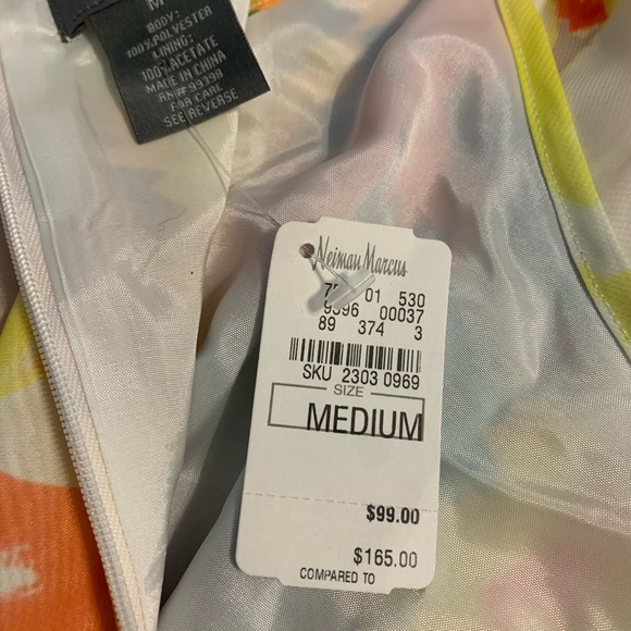 Neiman Marcus Floral Lined Maxi Slip Dress Size M - Picture 10 of 12